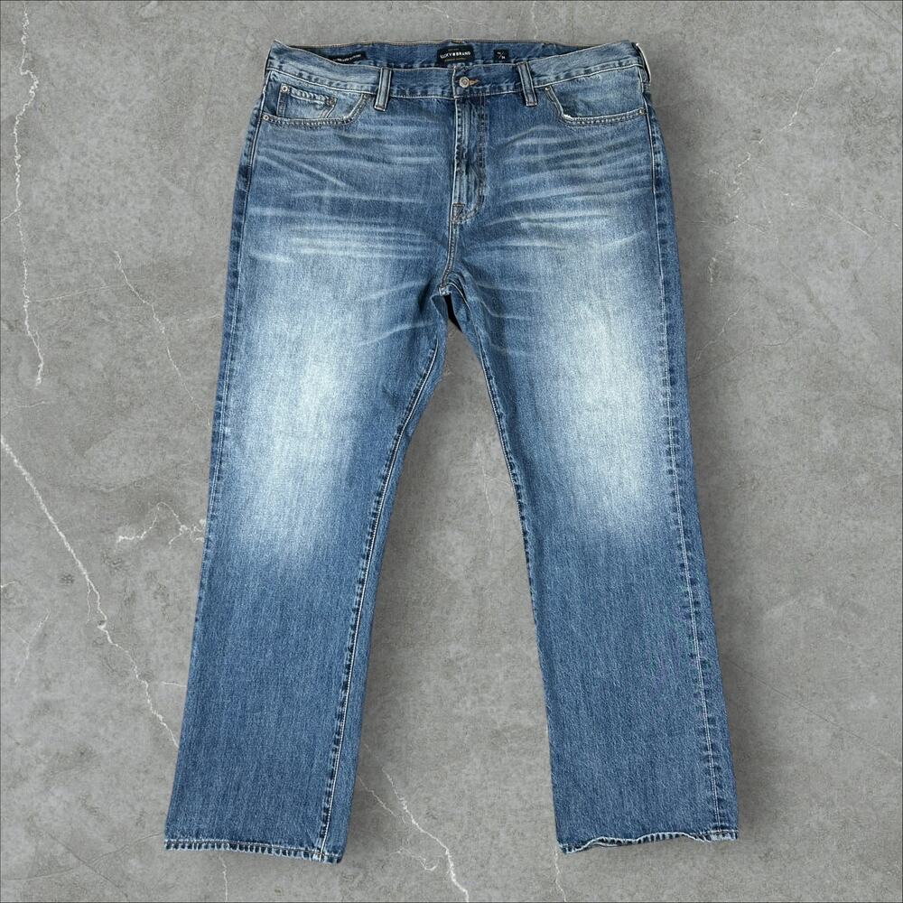 Lucky Brand 181 Relaxed Straight Fit Mens Size 44x34 Blue Denim Y2K Jeans